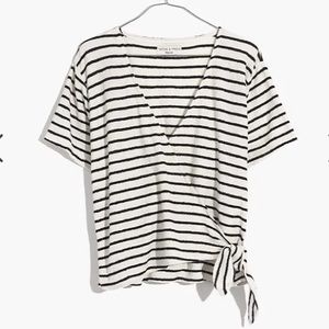 Madewell Texture & Thread short sleeve wrap top